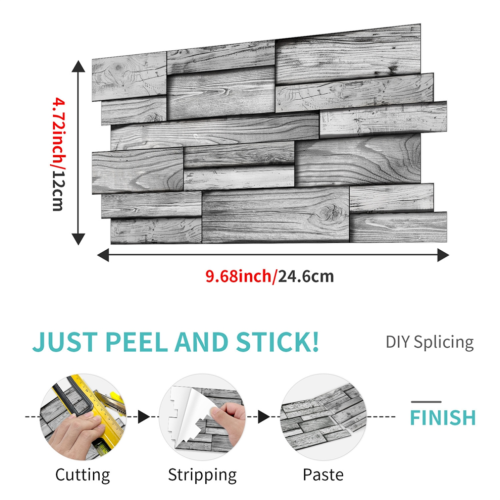 12 pegatinas de pared autoadhesivas de imitación de ladrillo para pared 2