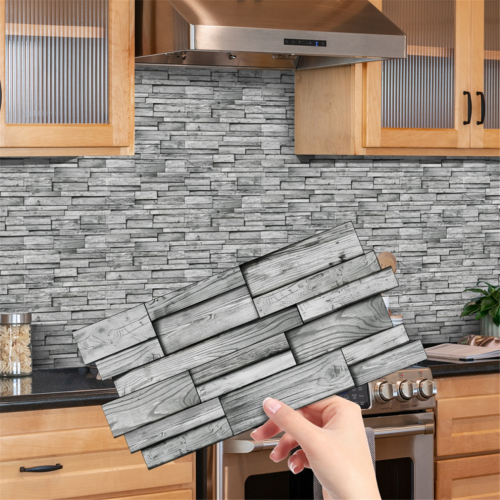 12 pegatinas de pared autoadhesivas de imitación de ladrillo para pared 1