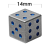 Titanium Alloy Dice Dice Solid Six-Sided Lucky Iced Cooling Dice 2