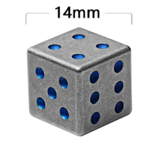 Titanium Alloy Dice Dice Solid Six-Sided Lucky Iced Cooling Dice 1