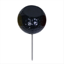 Flight Golf Course Tee Golden Supplies Ballmarker Schwarz