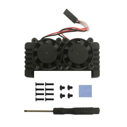 Case con dissipatore di calore in alluminio a doppia ventola per Zero 2W