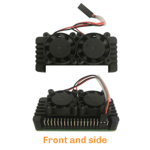 Case con dissipatore di calore in alluminio a doppia ventola per Zero 2W 1