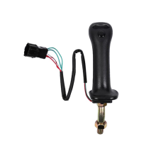 Ensemble joystick à 3 boutons pour excavatrice, poignée, engrenages, tige de commande droite