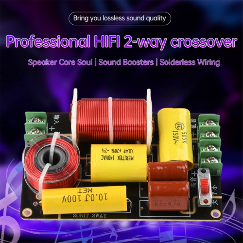 2 Way Frequency Divider Tweeter Bass Crossover Filter Adjustable 1