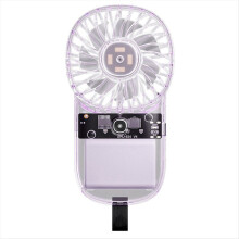 Mini ventilador de mano con velocidad ajustable y batería de 1200 mAh verde