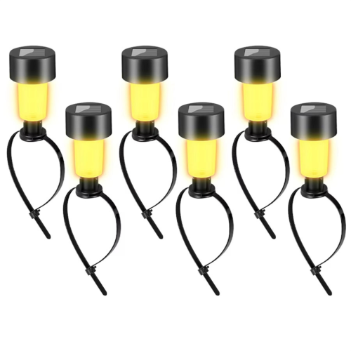 6-pack solcellslampor med varm RGB-LED, för markpooler