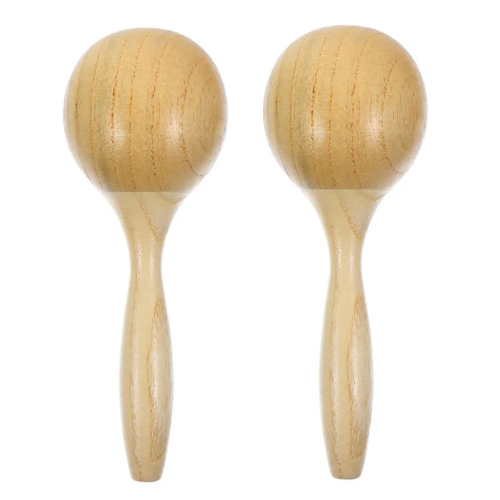 Handpercussion-Eierrassel (Maracas) Set aus Holz-Eierrassel 2