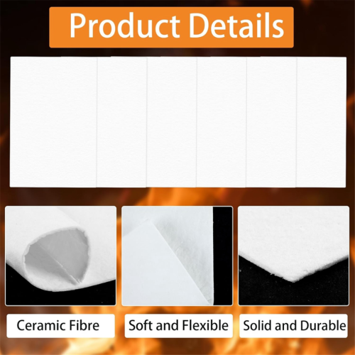 12 Pcs High Temperature Gasket Paper, Fireproof Insulation Sheet 2