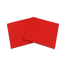 1 paquete de servilletas de papel estampadas de color sólido (rojas)