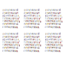 Nuovo set di 100 personaggi dipinti per modellismo ferroviario in scala N (da 1 a 150)