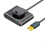 Scheda audio esterna USB per computer desktop e notebook, colore nero-grigio. 1