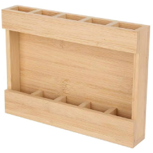 Organizzatore per cannucce, contenitore in legno per utensili