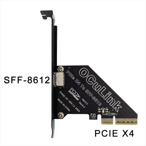 Scheda di espansione PCIe 4.0 X4 per Oculink SFF8611/8612 per Windows/Linux 2