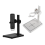 Soporte para microscopio con escala ajustable, soporte blanco 3