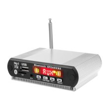 Bluetooth-MP3-Player-Decoderplatine mit FM-Radio, USB, TF-Kartensteckplatz, Silber