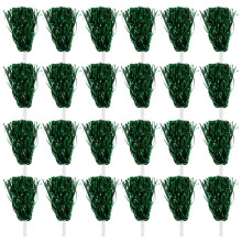 24 pon pon da cheerleader per adulti e bambini, colore verde, ideali per feste a tema cheerleader.