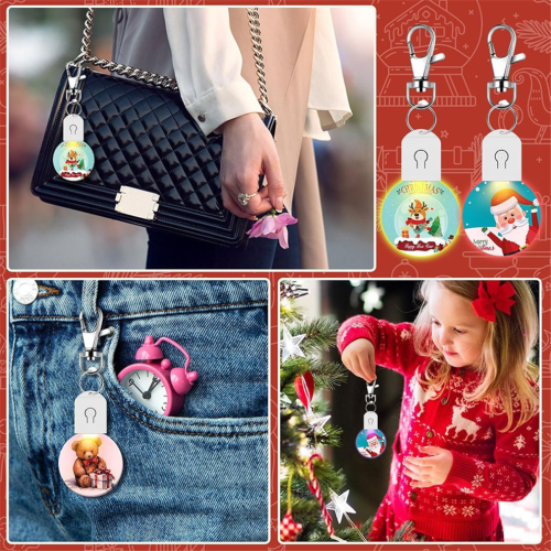4PCS LED Sublimation Blank Keychain A 1