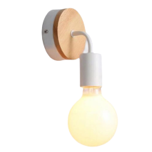 Nordisk postmodern liten vägglampa Enkel badrumslampa vit
