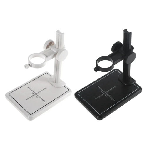 Soporte para microscopio con escala ajustable, soporte negro 1