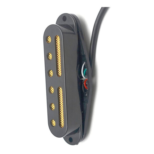 Mini humbucker a 6 fori + 2 scanalature con pad oro e argento, B 1