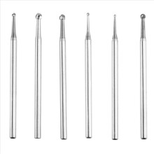 6 stuks grote kogelfrezen met een schacht van 3/32 inch voor het maken van sieraden.