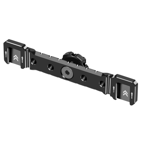 Cold Shoe Mount Bracket Dual Hot Shoe Extension Bar Plate Adapter