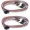2 Stück ATX-Computergehäuse-Ein-/Ausschalterkabel mit 2 LEDs 4