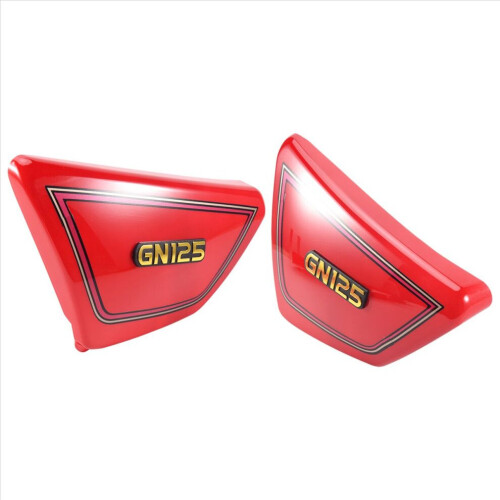 Cache latéral de batterie rouge pour moto GN125 1