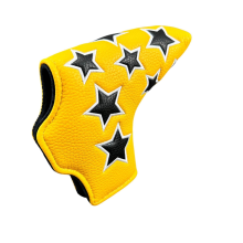 Golfclubhoes van PU, golfaccessoires, gele putterhoes