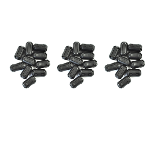 10 Pcs Movable 7mm Inner Diameter Black Ferrite Core Ring Cable Clip