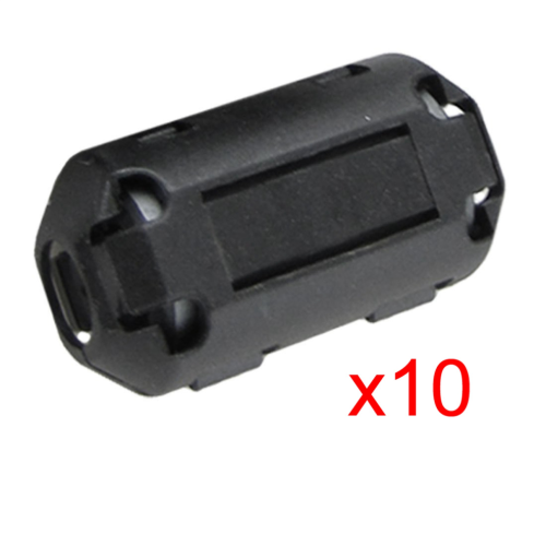 10 Pcs Movable 7mm Inner Diameter Black Ferrite Core Ring Cable Clip 2