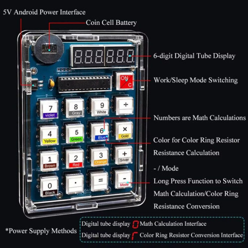 DIY Calculator Making Electronic Kit MCU Soldering Training 1