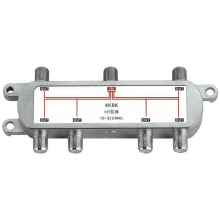4K 8K 6-weg satellietsplitter 10-3224MHz vermogensverdeler
