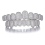 10/10 Iced Out Stone Teeth Tooth Caps Silver 1