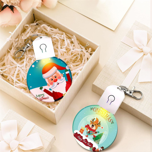 4PCS LED Sublimation Blank Keychain D 2
