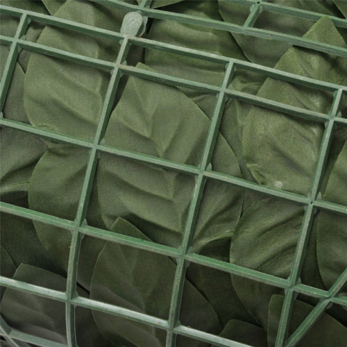 Kunstplantenhek, groene bladhekpanelen, privacyhek. 2