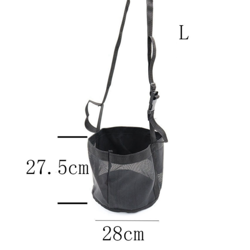 Justerbar elastisk höfoderpåse för hästar - svart L-28x27,5cm 2