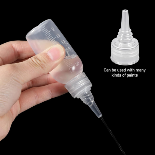 20 st airbrushfärgflaskor burkar 1oz/30ml plastfärgbehållare 2