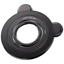 Supporto magnetico per telefono, portatile, con anello per dita, colore nero