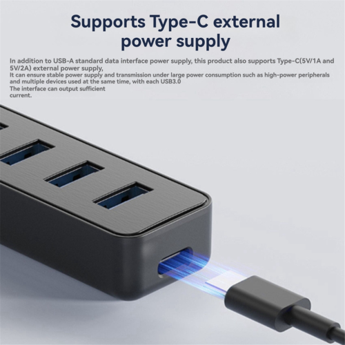 4-Port High-Speed USB 3.0 Hub 50CM USB Splitter Adapter 1