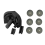 Multi-Functional Drill Bit Sharpener Tool with 6 Pcs Grinding Wheels 1