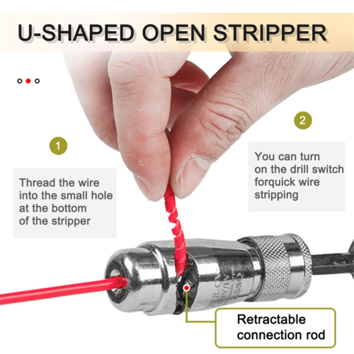 Fast Wire Stripping And Twisting Crimping Tool Drill 2