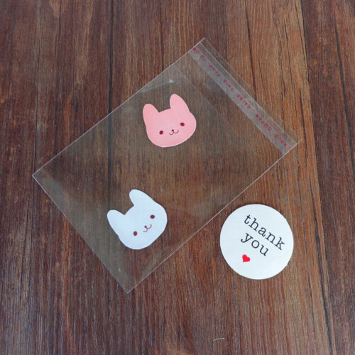 200 bolsas de plástico transparentes autoadhesivas de 7 cm x 13 cm con cierre despegable 2