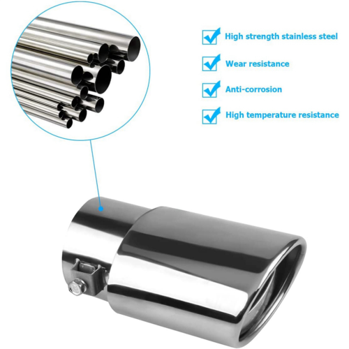 Car Exhaust Pipe Modification Tail Throat Tail Pipe (Silver) 2
