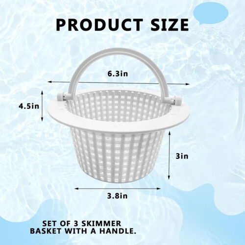Ersatzkorb für Schwimmbadskimmer mit Griff, 3er-Pack 1