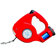 4,5 m lange, multifunktionale LED-Taschenlampe mit ausziehbarer roter Hundeleine