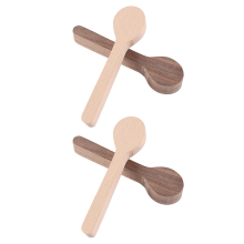 Kit de 4 cucharas para tallar madera en blanco, de haya y nogal, sin terminar