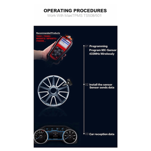 Programmierbarer Reifendruckkontrollsensor (TPMS) MX-Sensor 315 MHz + 433 MHz 2