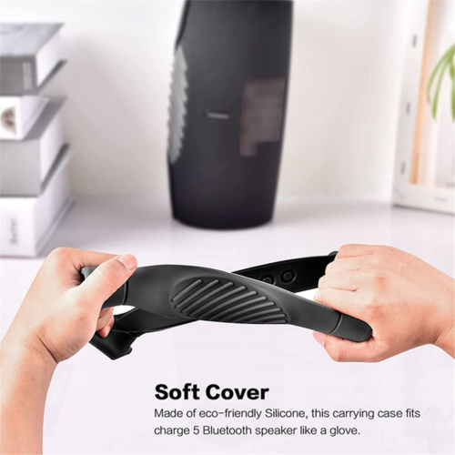 Custodia protettiva per JBL Charge 5 con tracolla, nera. 1
